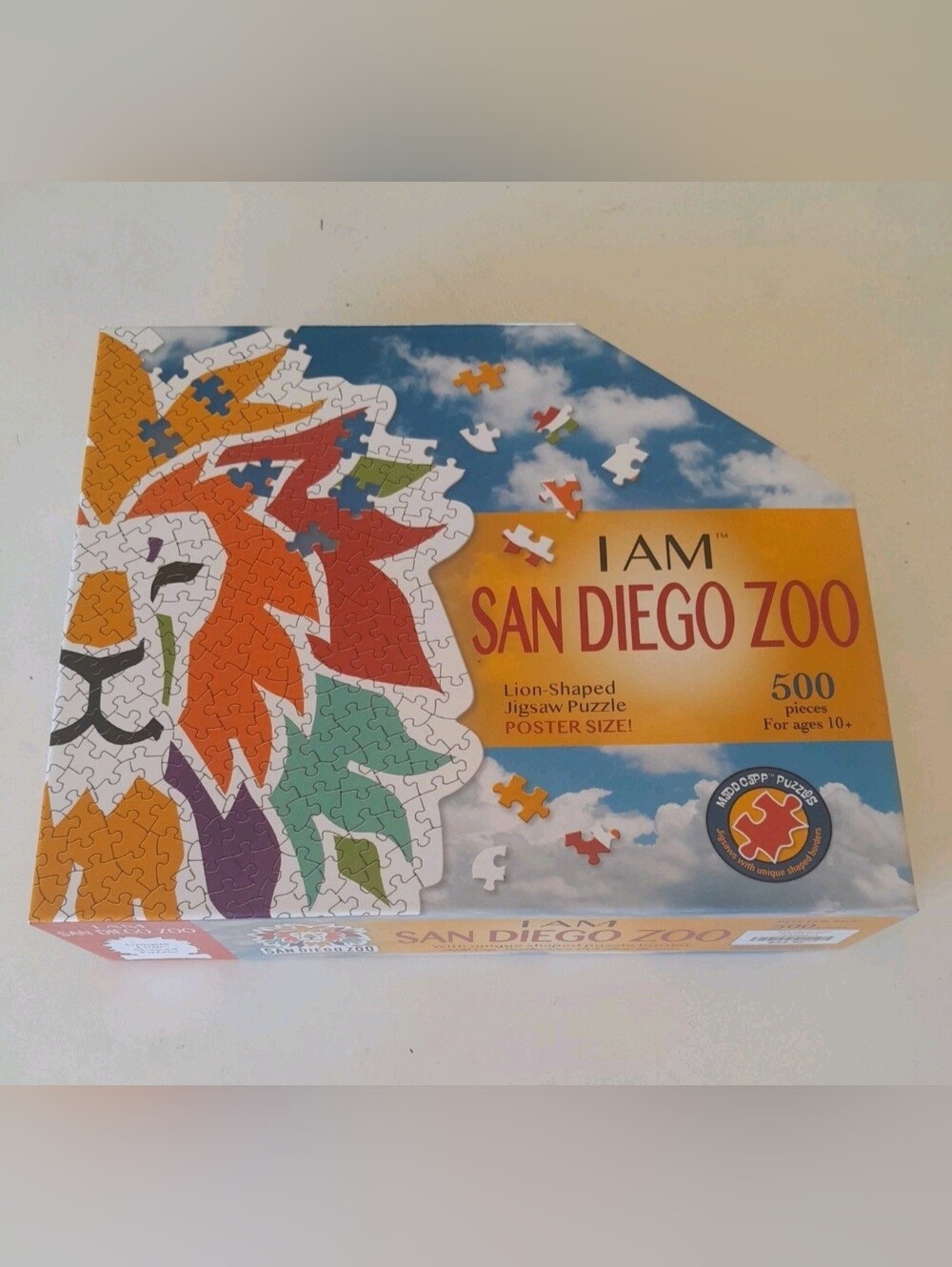 I AM San Diego Zoo Lion-Shaped Jigsaw Puzzle Multicolor 500 Pieces